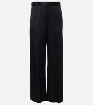 High-rise wide-leg pants